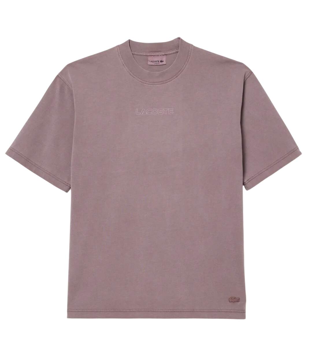 Unisex adult cotton jersey loose fit t-shirt purple Lacoste-1