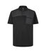 Mens Panel Polo Shirt Black Boss-1