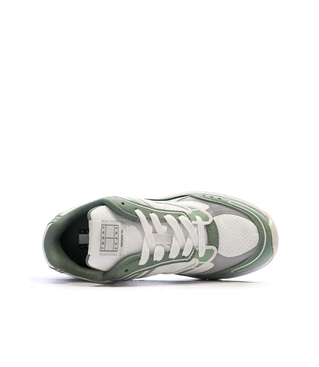 Baskets blanc/vert femme tommy hilfiger archive 25-4