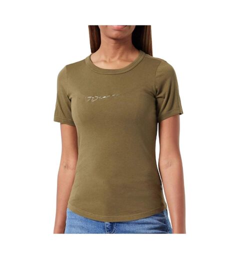 T-shirt Kaki Femme G-Star Raw Autograph - L