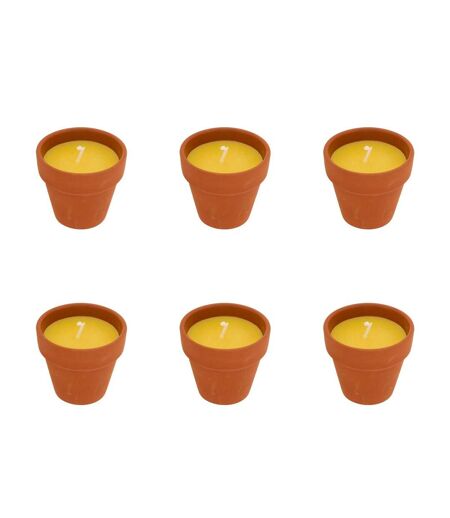 Lot de 6 Bougies Parfumées en Terre Cuite Terry 40g Citronnelle