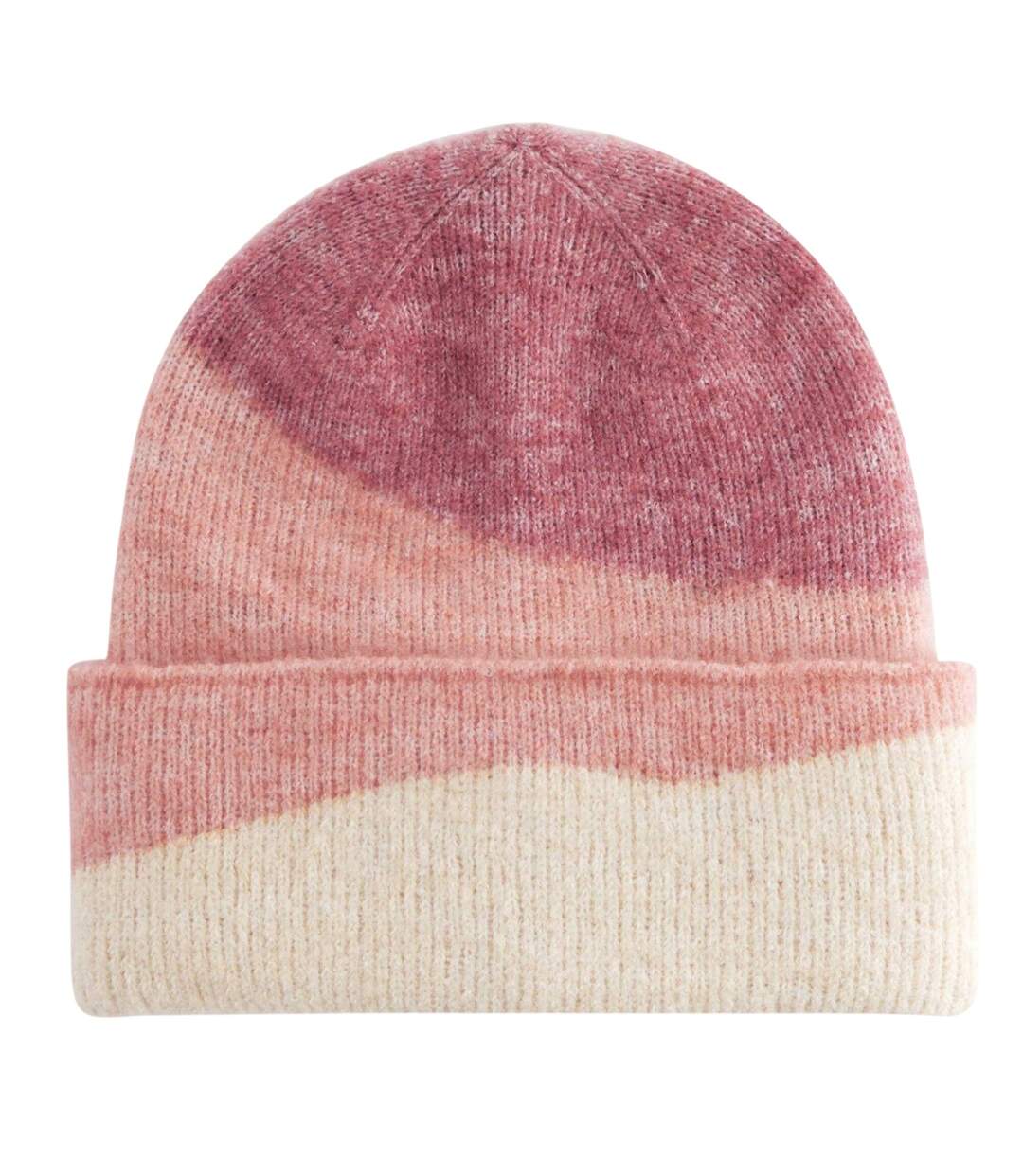 Bonnet Motif/style Ondulé Adulte Rose Clair Pêche Vanille Beechfield-1