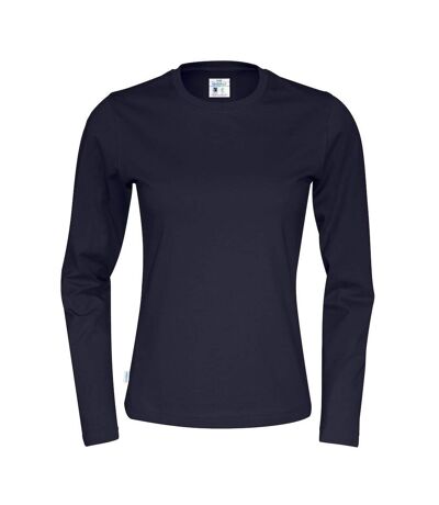Womens/ladies long-sleeved t-shirt navy Cottover