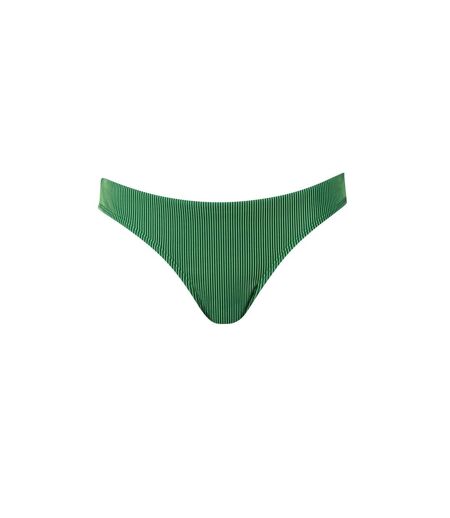 Womens/ladies Ribbed Bikini Bottoms Green Puma