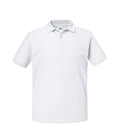 Mens Authentic Eco Piqué Polo Shirt White Russell