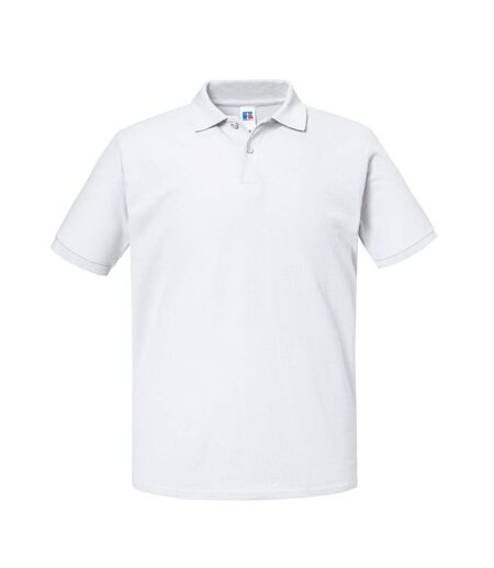 Mens Authentic Eco Piqué Polo Shirt White Russell