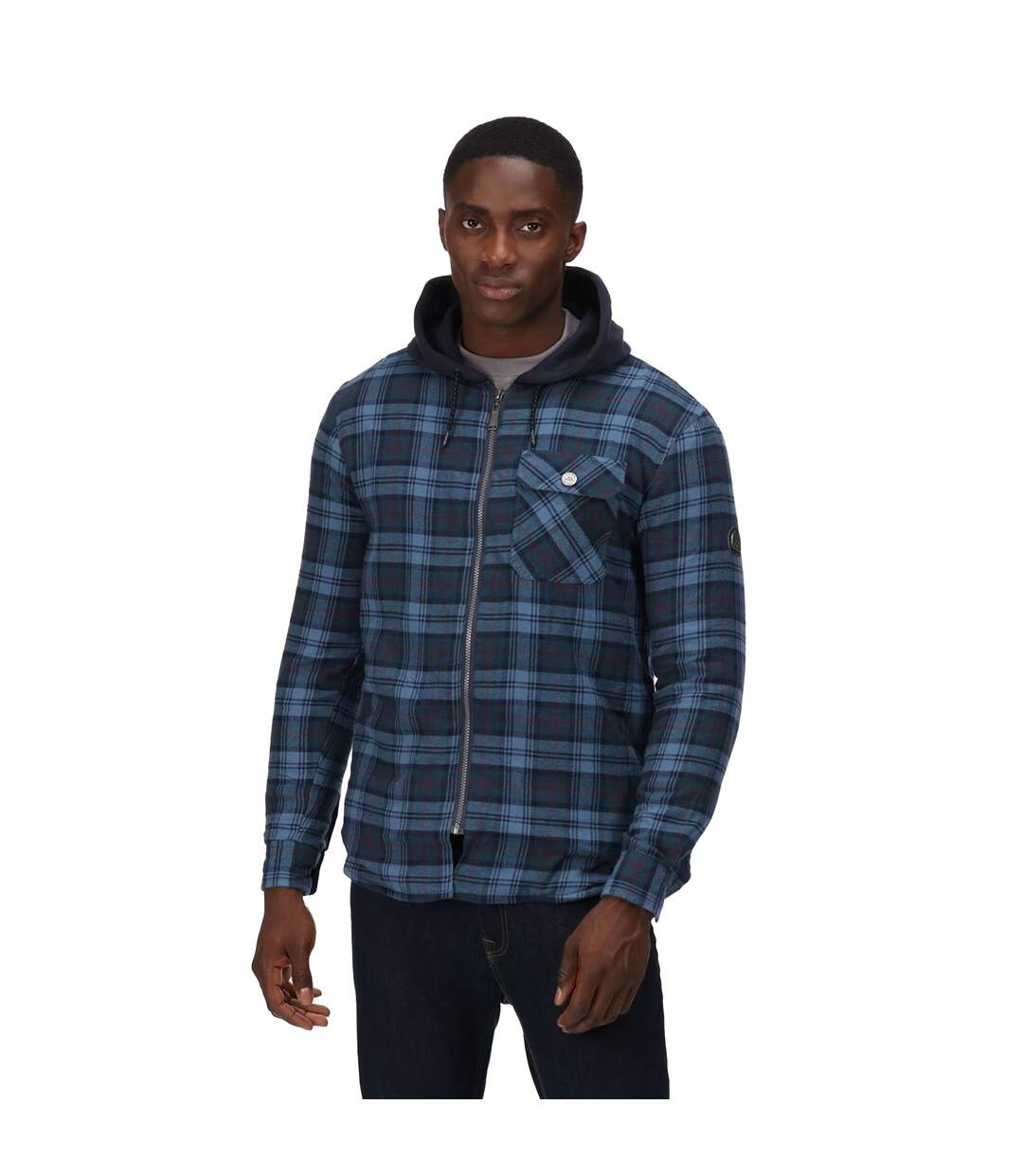 Mens Checked Jacket Navy Regatta Professional-3