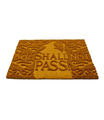 The Lord Of The Rings You Shall Not Pass Embossed Door Mat (Brown) (40cm x 60cm) - UTTA11682