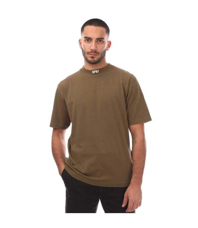 Womens/ladies Hpny Embroidered T-shirt Olive Heron Preston