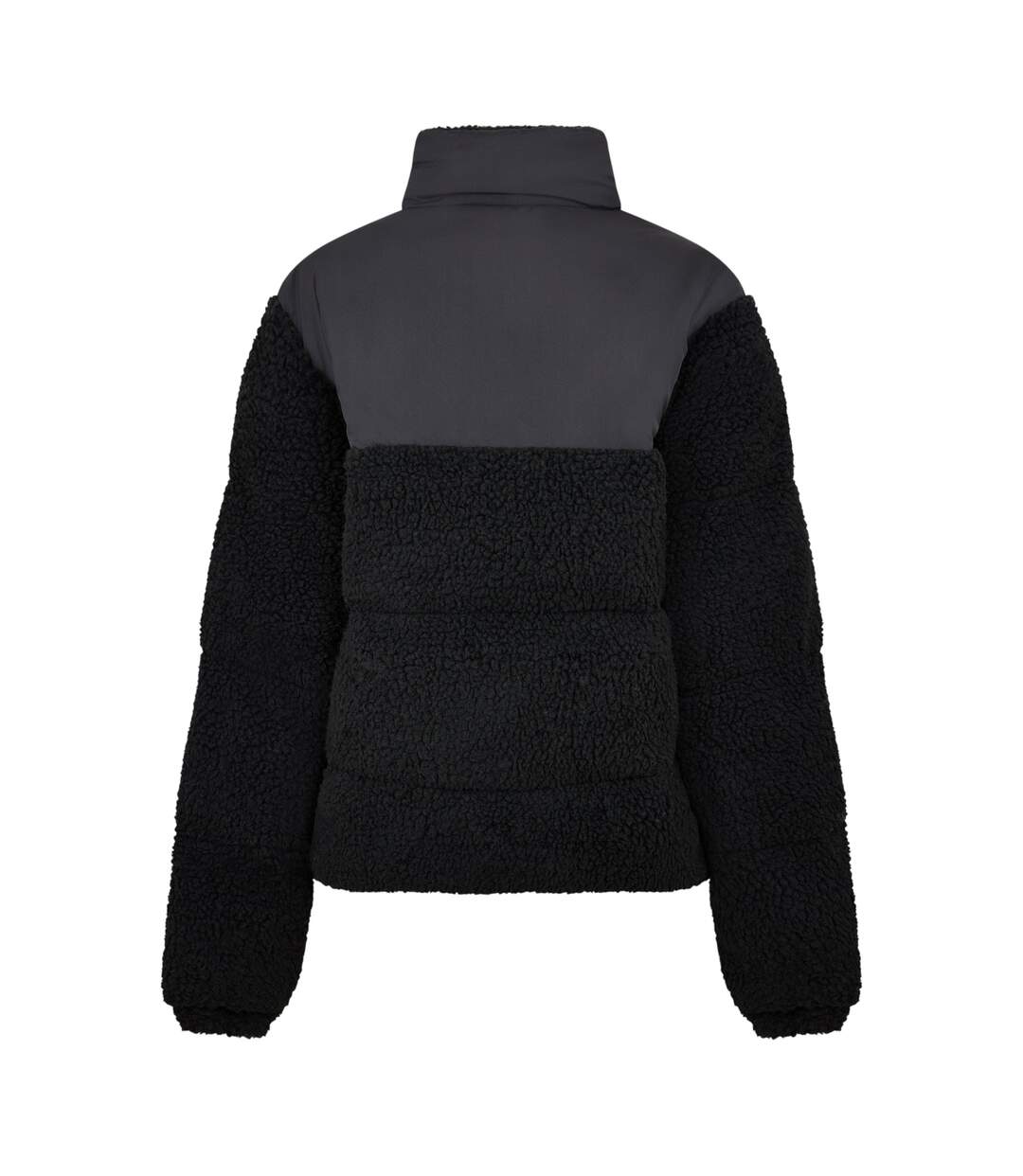 Womens/ladies Sherpa Puffer Jacket Black NY Concept-2