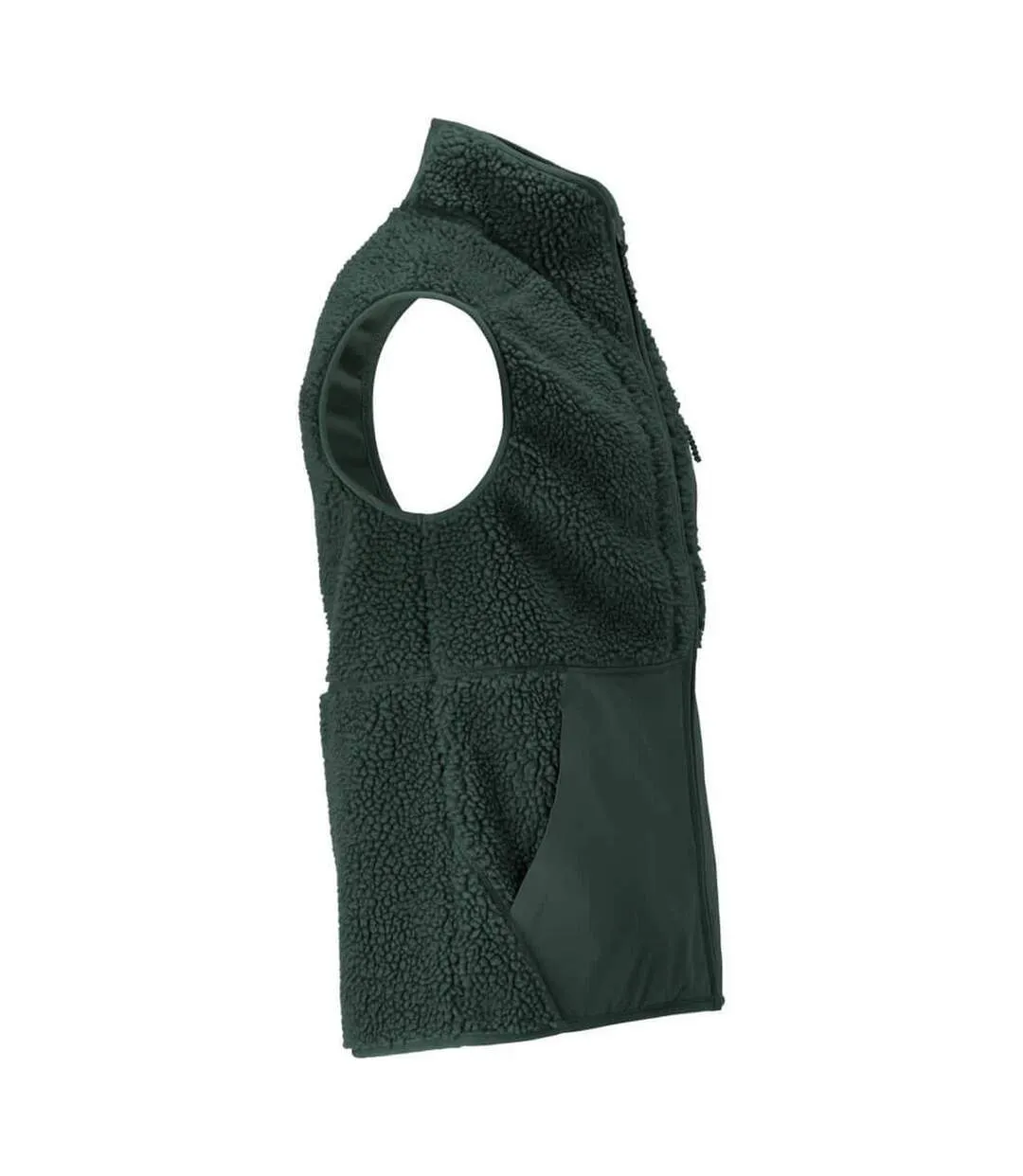 Mens Customised Pile Zipped Gilet Forest Green Mascot-3