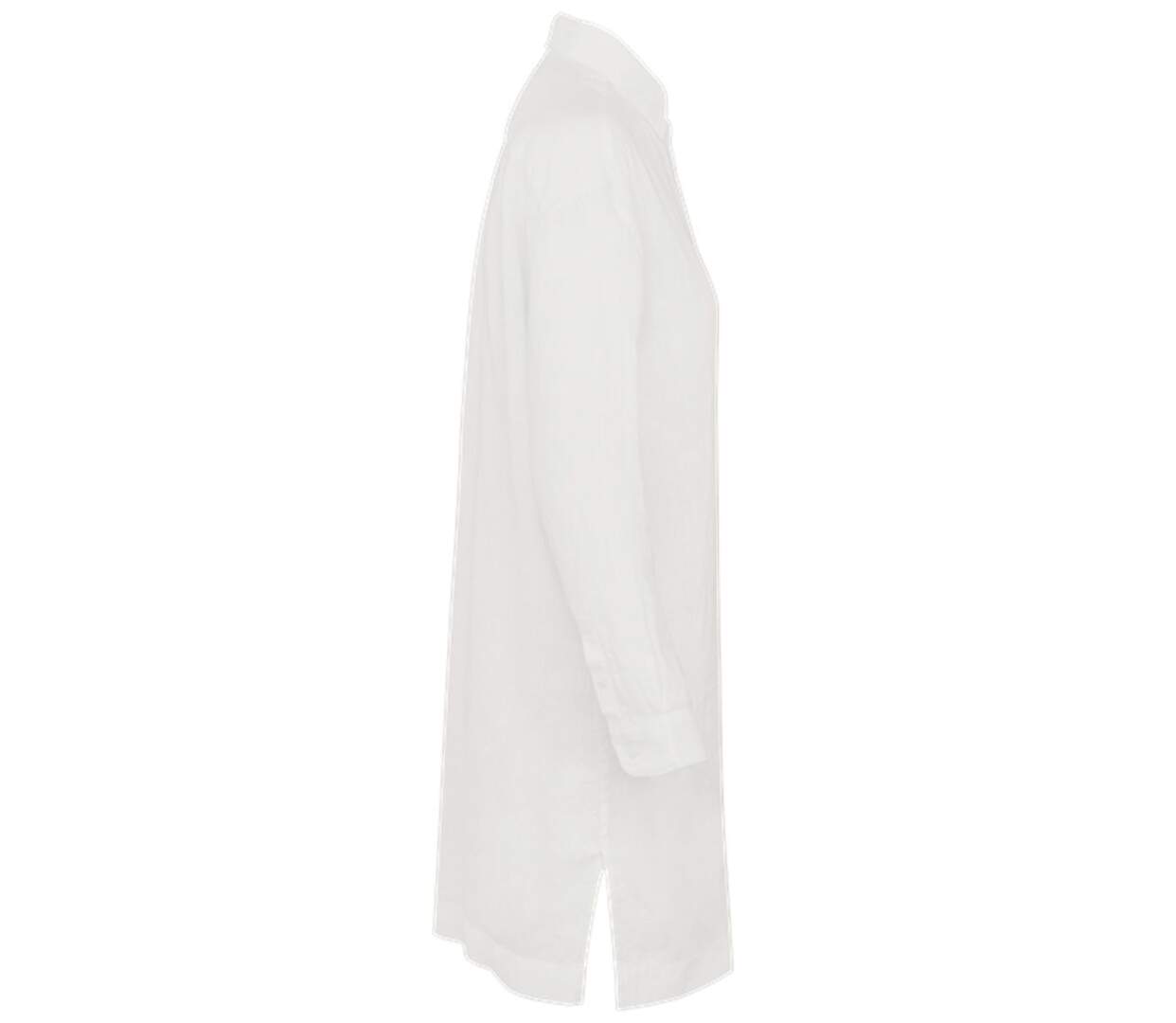 Chemise robe en lin - Femme - PATS5008 - blanc-2