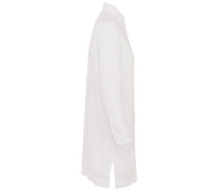 Chemise robe en lin - Femme - PATS5008 - blanc