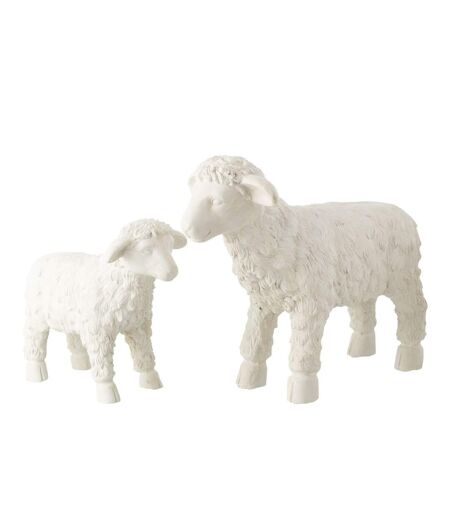 Statue Déco Extérieur Mouton 49cm Beige