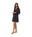 Womens/ladies Satin Lace Trim Robe Black Ralph Lauren-2