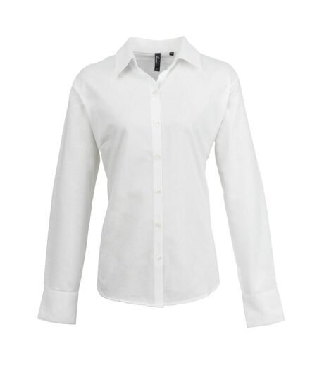 Premier Womens/Ladies Signature Oxford Long Sleeve Work Shirt (Black) - UTRW2820