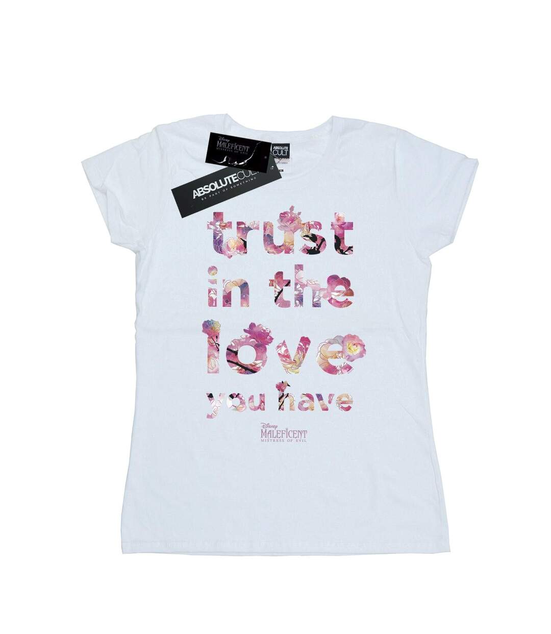 Disney Femmes/Dames Maleficent Mistress Of Evil Trust In The Love - T-shirt en coton (Blanc) - UTBI30632-1