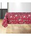 Nappe rectangulaire antitache et infroissable imprimé Père Noël - L. 150 x l. 240 cm - Rouge