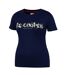Womens/ladies Classic Floral Logo T-shirt Navy Blue Lee Cooper-3