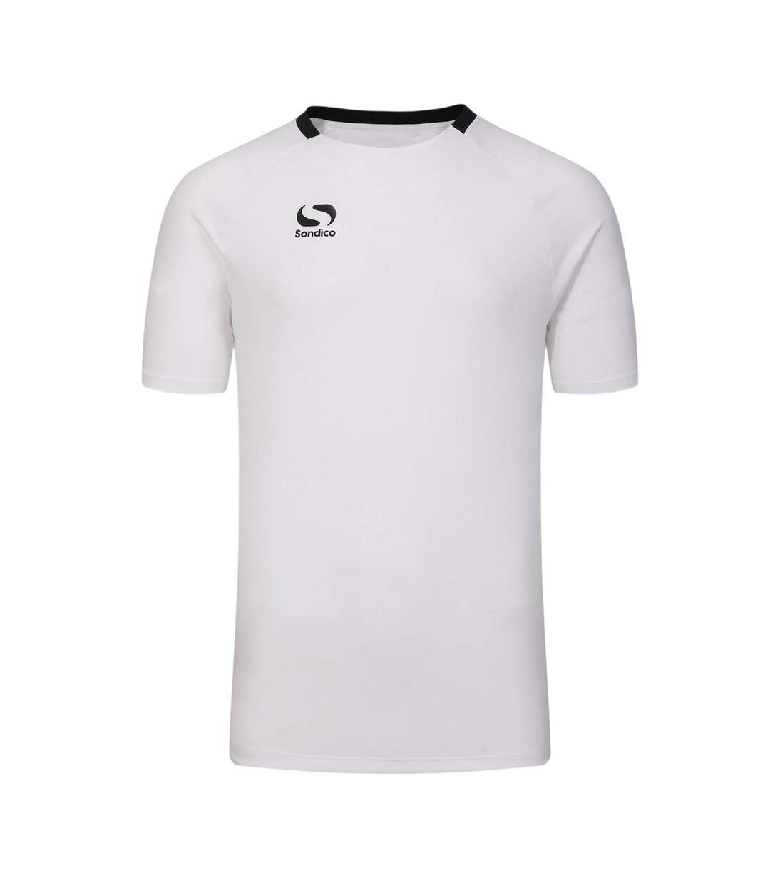 Mens Fundamental Polyester Football Top White Black Sondico-1