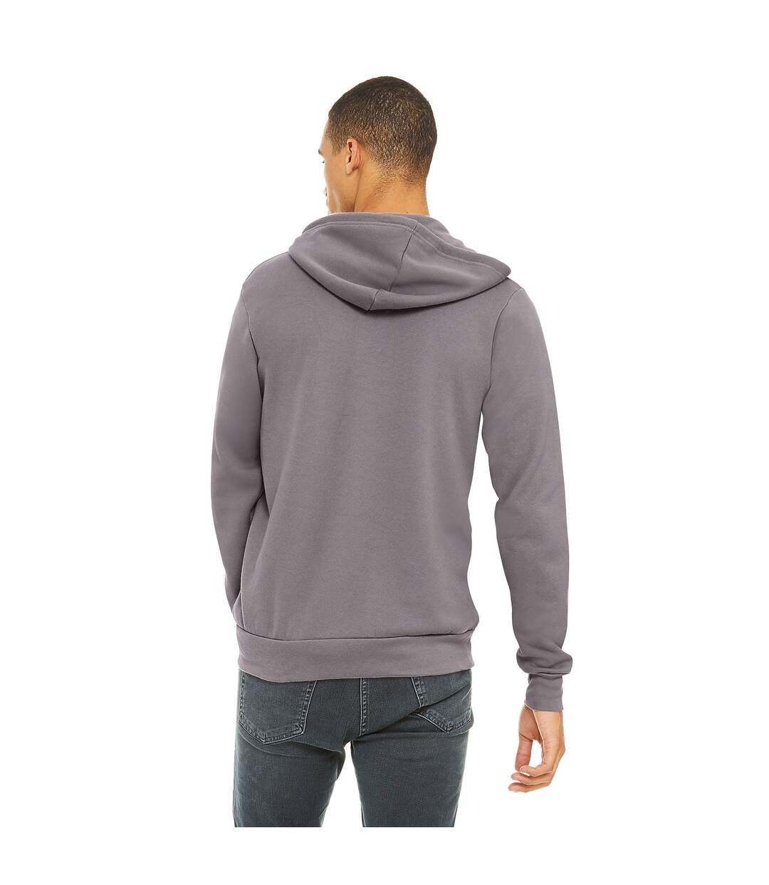 Sweat capuche unisexe gris Bella + Canvas-4