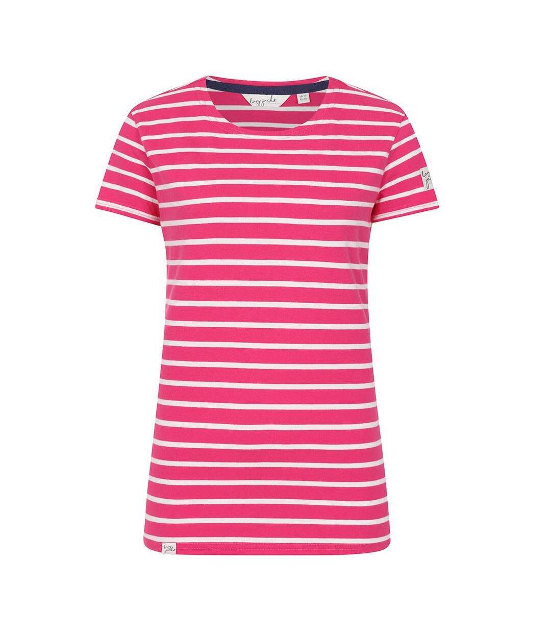 Womens/ladies Breton Top Sorbet Lazy Jacks-1