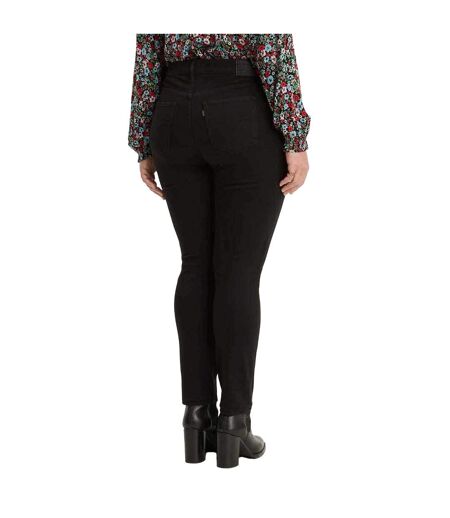 Womens/ladies 721 High Rise Plus Skinny Jeans Black Levis