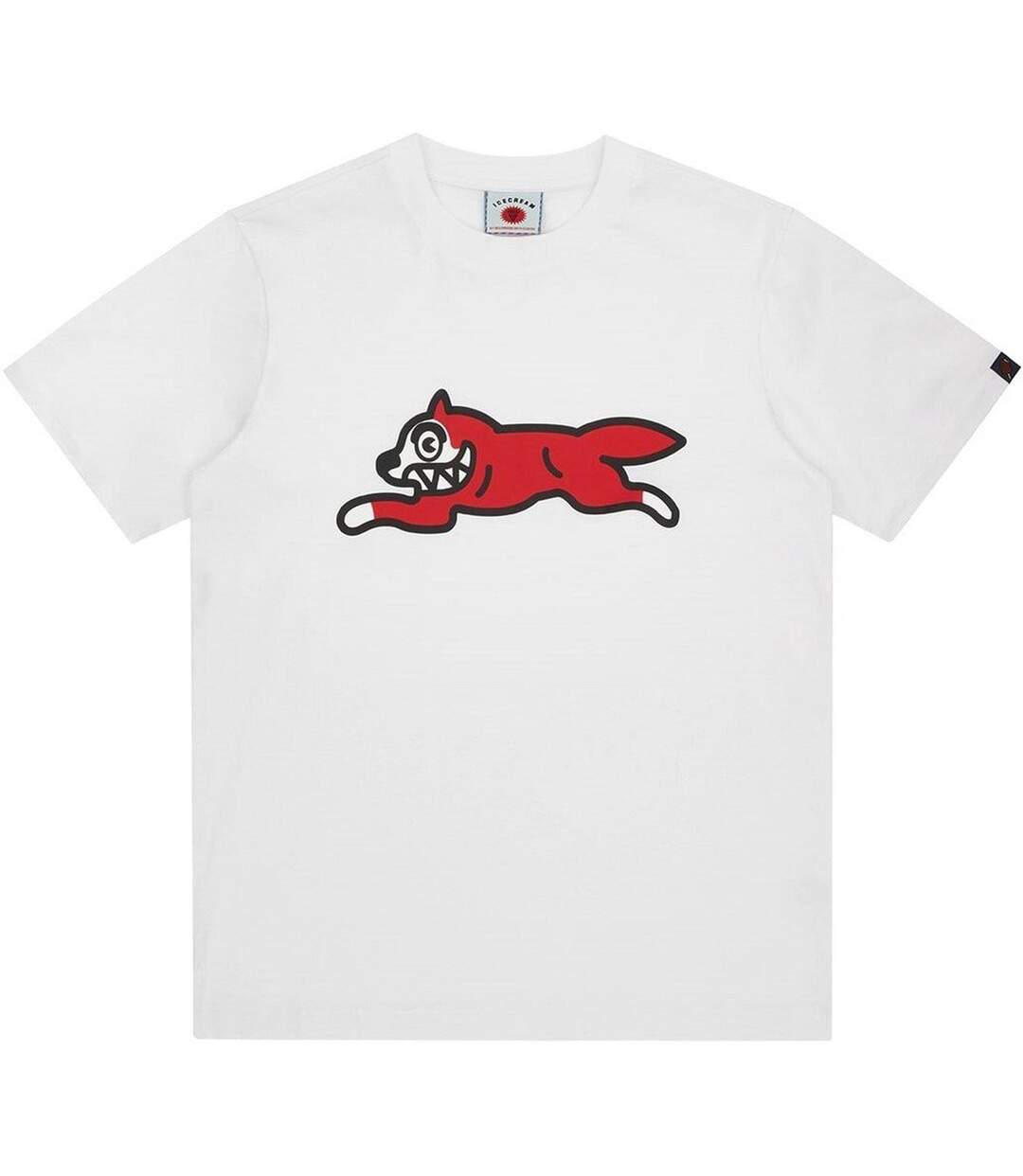 T-shirt Course À Pied Motif/style Chien Homme Blanc ICECREAM-1