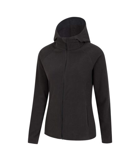 Mountain Warehouse Womens/Ladies Camber Hooded Fleece (Black)