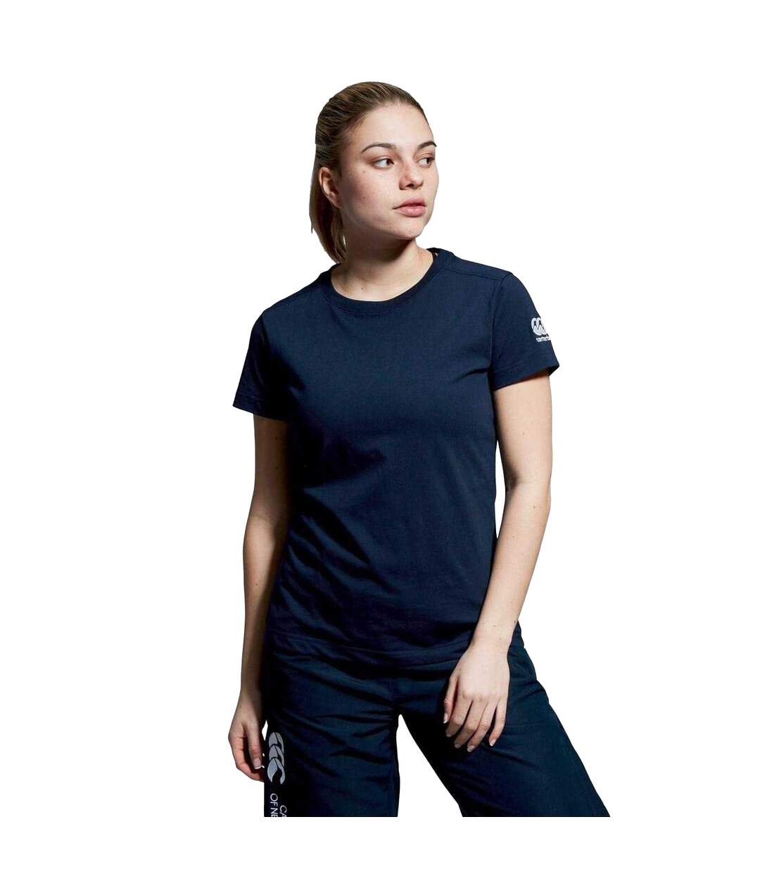 T-shirt Motif/style Logo Brodé Club Femme Bleu Canterbury-1