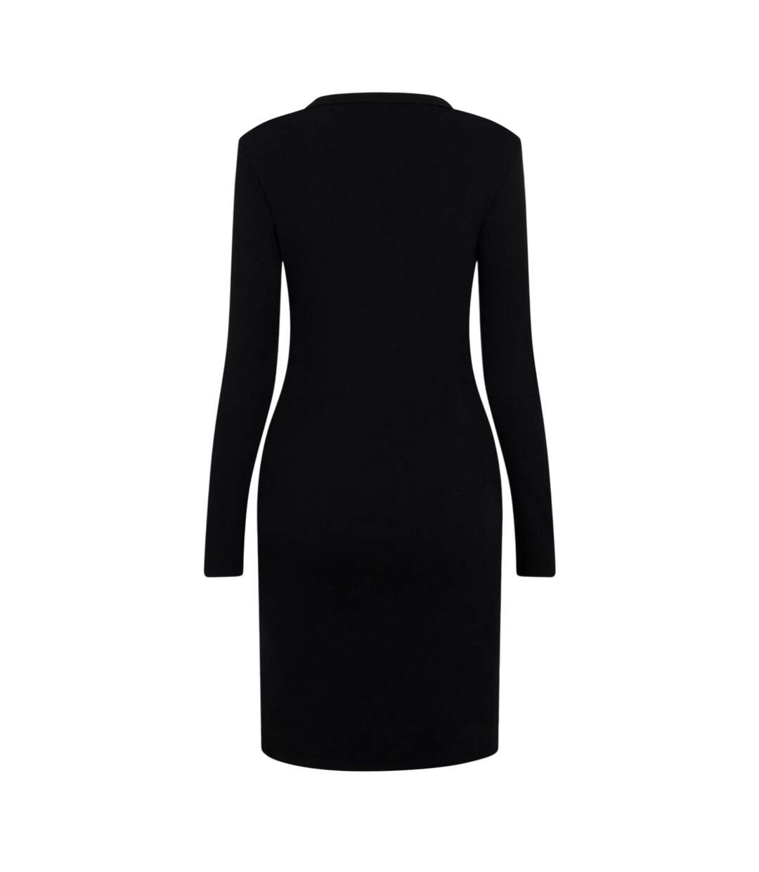 Robe Moulante Manches Longues Femme Noir Hugo-3
