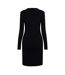 Robe Moulante Manches Longues Femme Noir Hugo-3