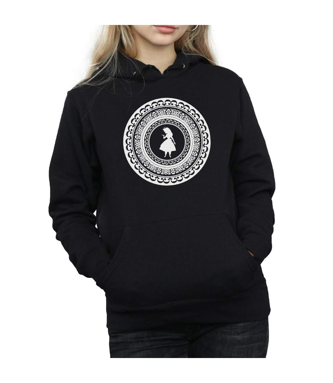 Disney - Sweat à capuche ALICE IN WONDERLAND CIRCLE - Femme (Noir) - UTBI2292-3