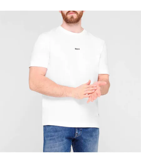 Mens Tchup T-shirt White Boss