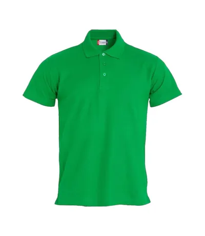 Mens Basic Melange Polo Shirt Apple Green Clique