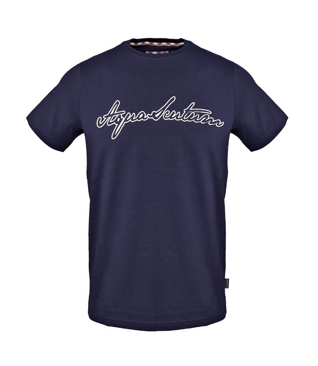 Mens Script Regular T-shirt Navy Aquascutum-1