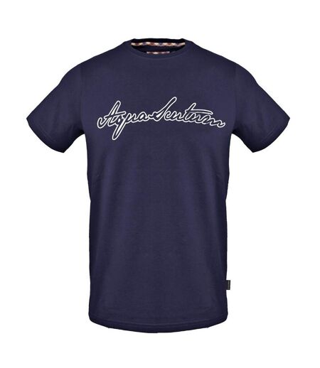 Mens Script Regular T-shirt Navy Aquascutum