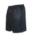 Precision Unisex Adult Continental Striped Football Shorts (Black)