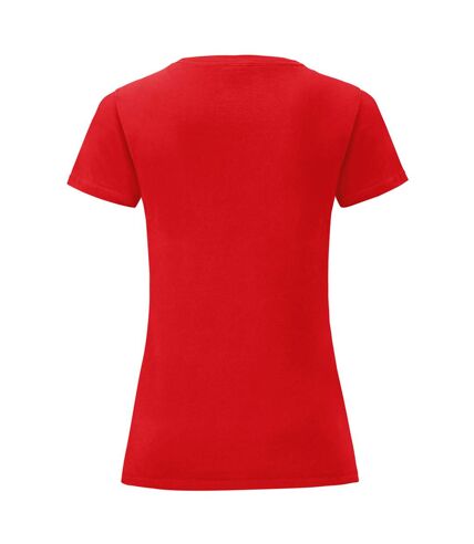 Fruit Of The Loom - T-shirt manches courtes ICONIC - Femme (Rouge) - UTPC3400