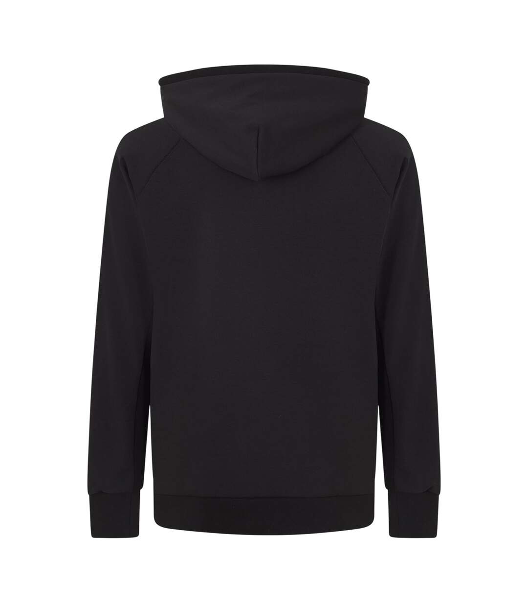 Mens Snoody Ribbed Hoodie Black Boss-2
