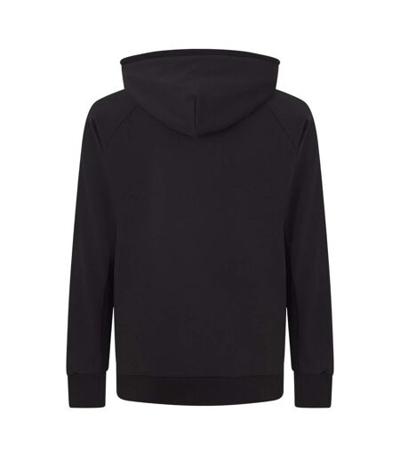 Mens Snoody Ribbed Hoodie Black Boss