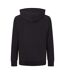 Mens Snoody Ribbed Hoodie Black Boss-2