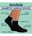 6 Pack Mens Ankle Diabetic Socks Cotton Rich Breathable Everyday Socks-2