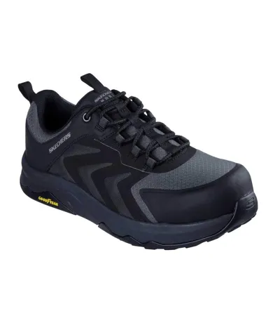 Mens Speed-flex Trekking Safety Trainers Black Skechers