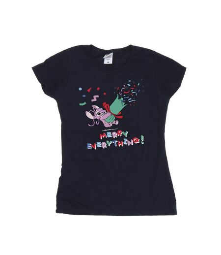 Disney Femmes/Les femmes Lilo And Stitch Angel Merry Everything - T-shirt en coton (Bleu marine) - UTBI25654