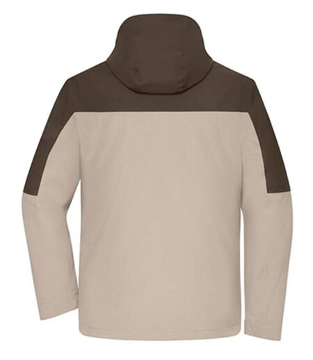 Veste 3 en 1 - Homme - JN1378 - beige grès et marron
