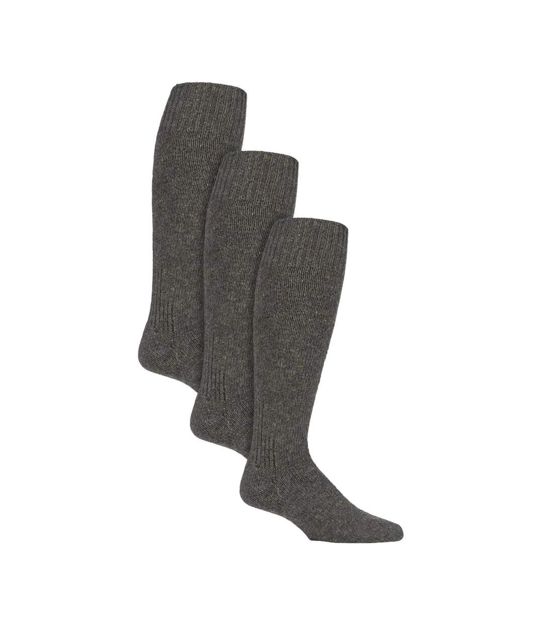 3 Pack Fisherman Socks | Long Wool Boot Socks for Men | Knee High Angling Socks-1