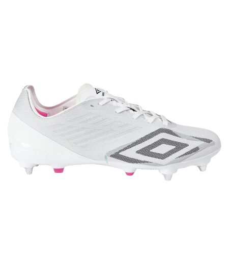 Mens Velocita Decima Pro Soft Ground Football Boots White Black Pink Glow Umbro