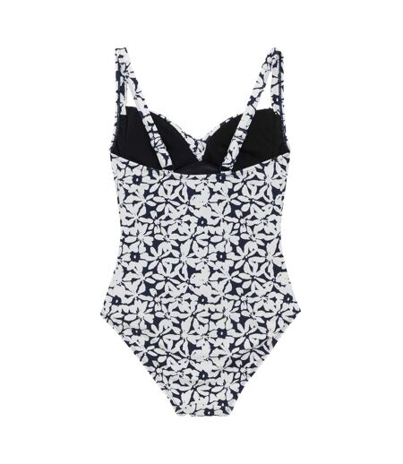 Maillot de bain 1 pièce sakari femme bleu marine / blanc Regatta