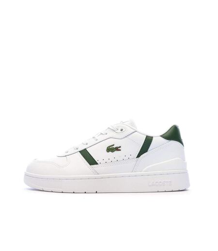 Baskets blanc/vert homme lacoste t-clip set 224